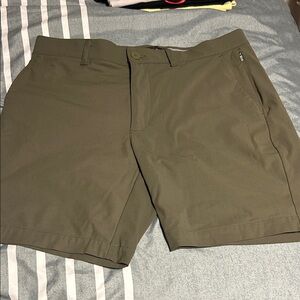 Classic Olive Flat Front Men's Shorts